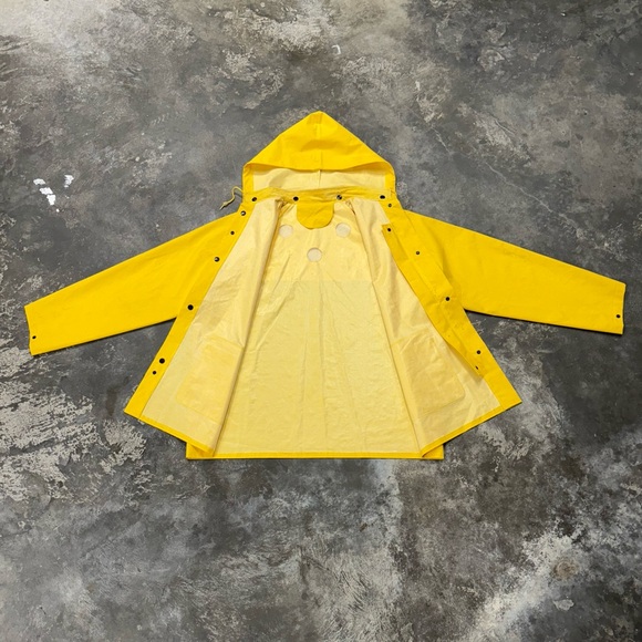 Vintage Stearns PVC Rain Suit Set Jacket Bibs Hood Fishing Workwear Gear - Picture 4 of 10